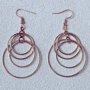 Double Hoop drop earrings